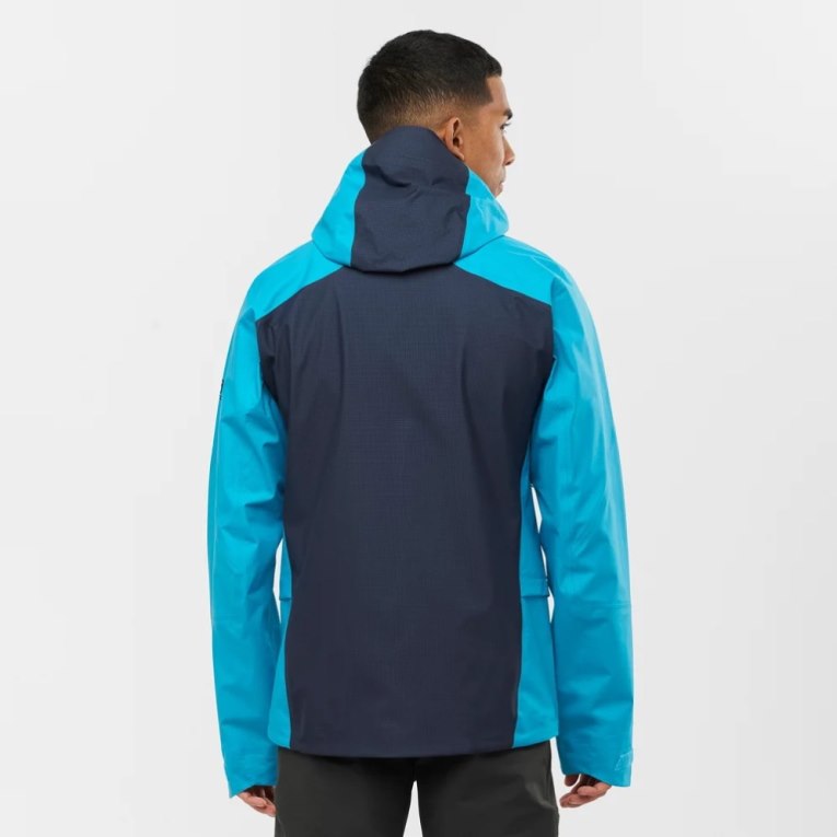 Turquoise Salomon Outpeak GTX 3L Waterproof Men's Shell Jackets | PH 13580F